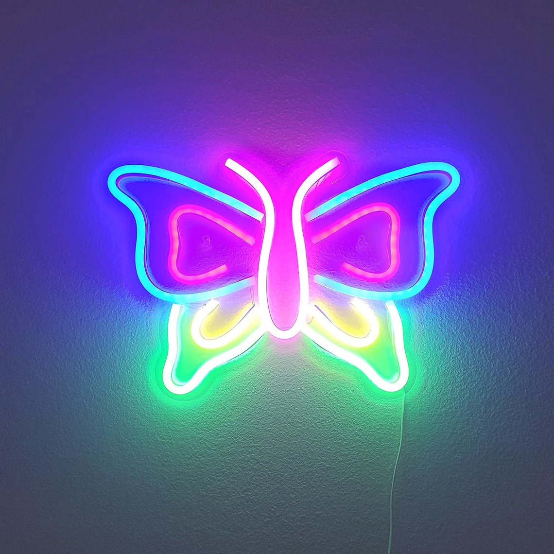 Butterfly Led Neon Sign Butterfly Neon Led Sign Butterfly | Etsy