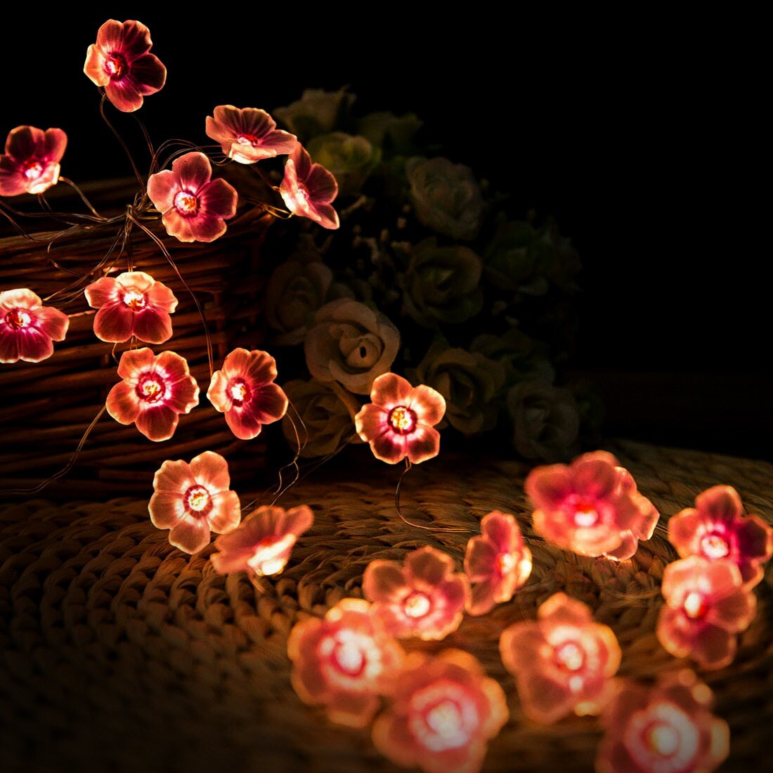 Cherry Blossom Flower Lights Hanging String Lights Etsy