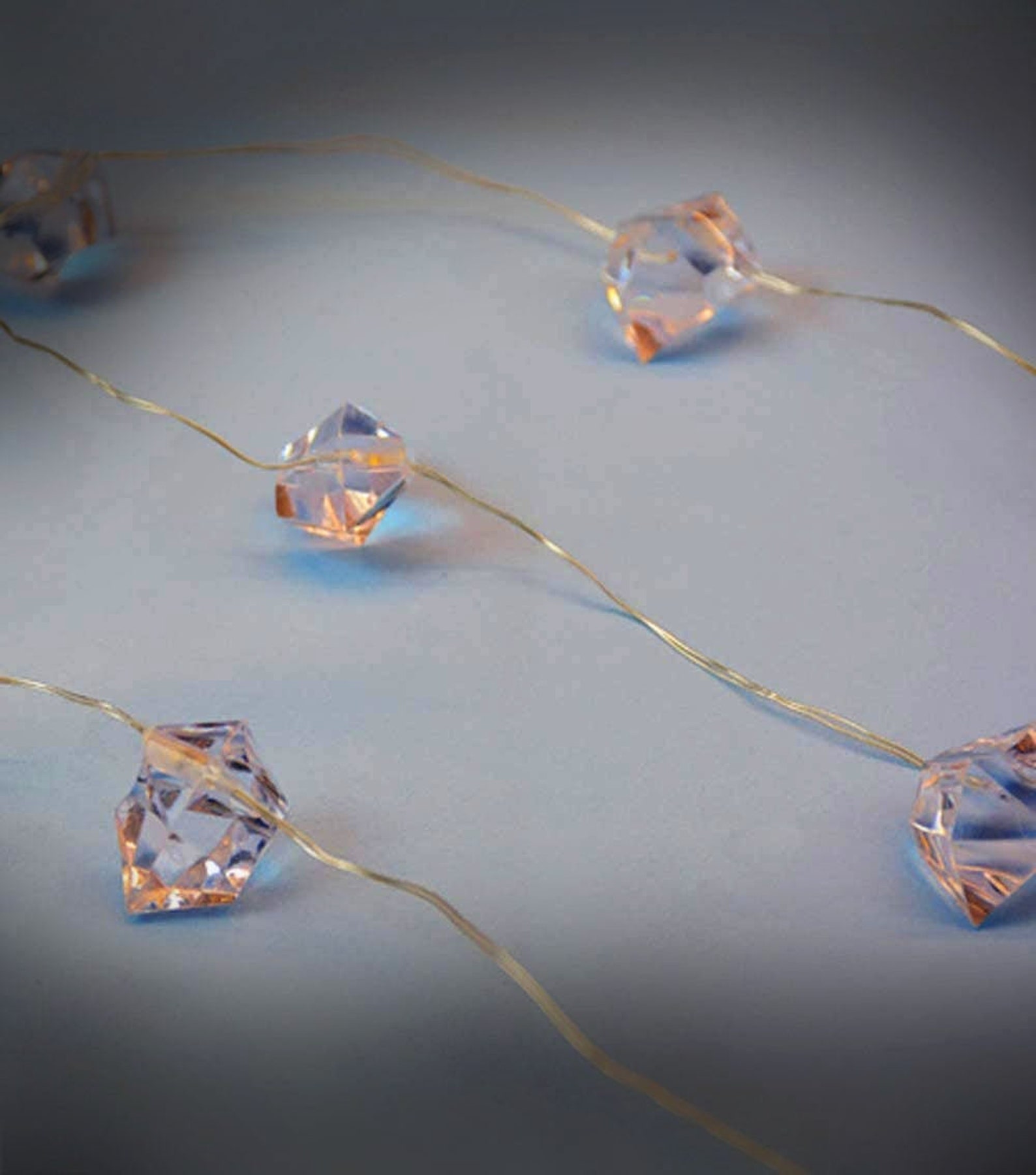 Mini Gem String Lights Gem Hanging String Lights Cute Fairy Etsy