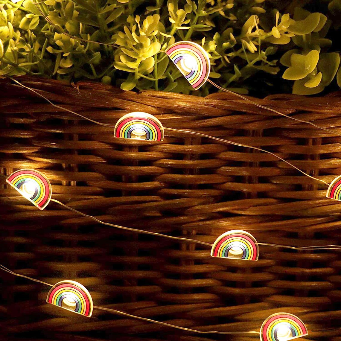 Cute Rainbow String Lights Rainbow Hanging String Lights Etsy