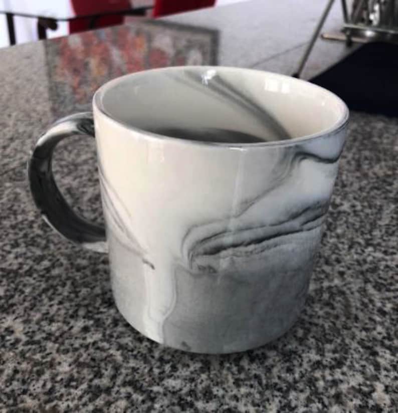 Multi Colored Marble Ceramic Coffee Mugs Etsy