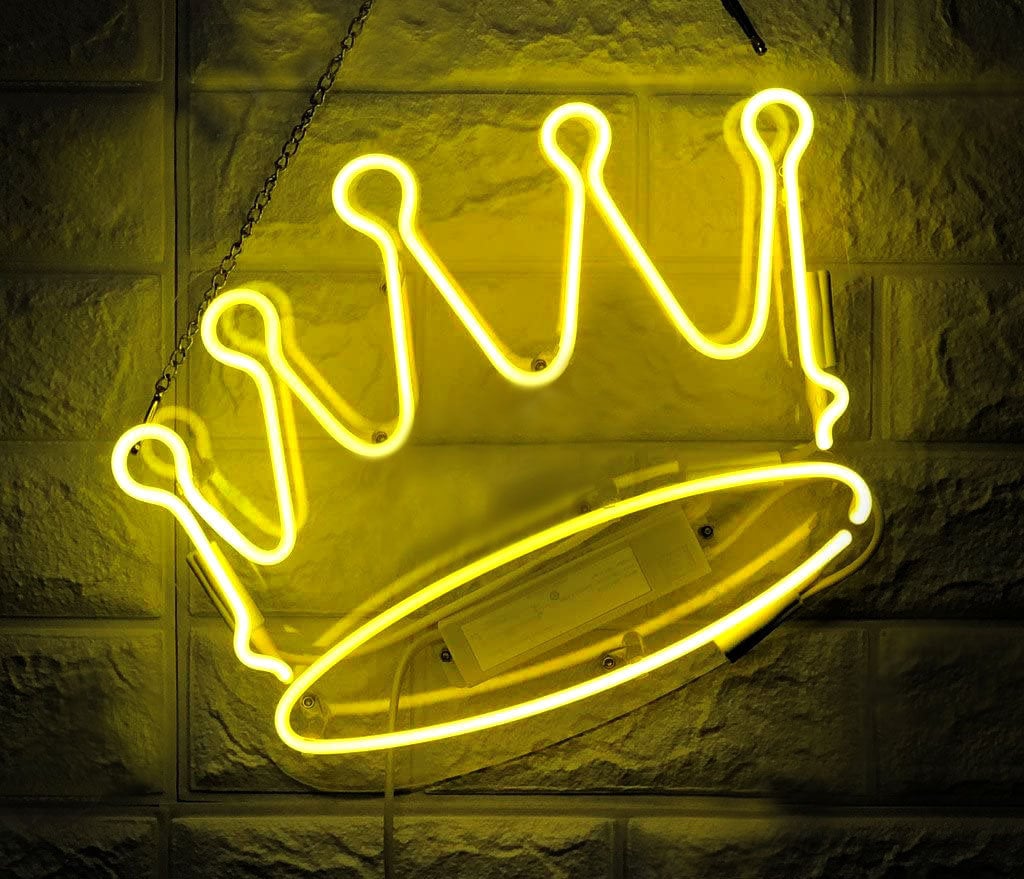 Led Neon Sign Crown Neon Led Sign Crown Neon Wall Light | Etsy
