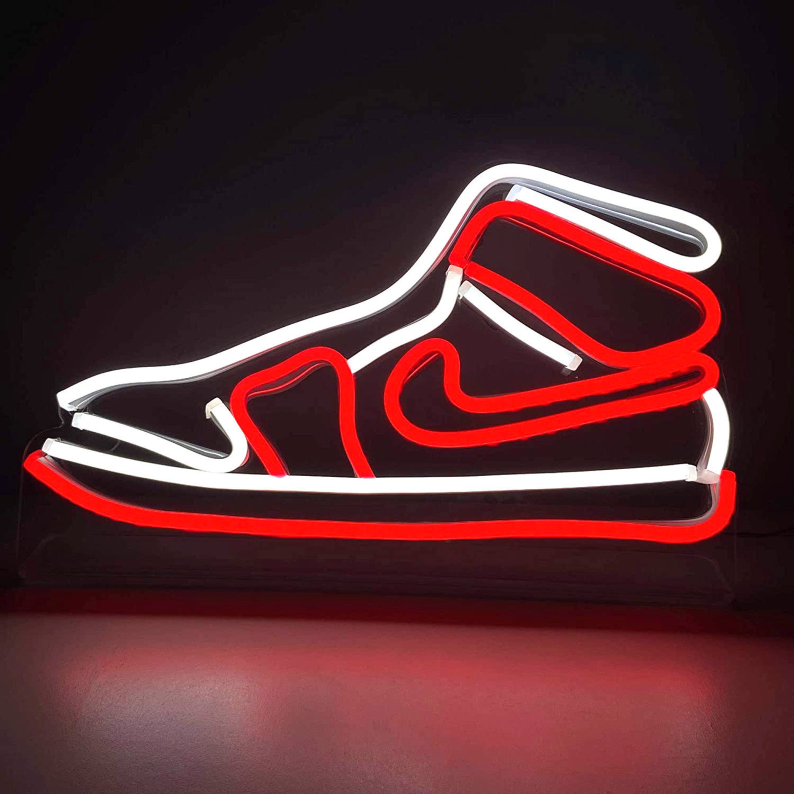 Red Nike Sneaker Led Neon Sign Red Shoe Neon Led Sign Shoe Etsy