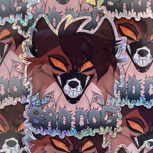 3 x 2.5 Bad Dog Glitter Vinyl Sticker