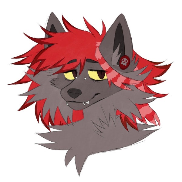 furry headshot sketch commissions (READ DESC)