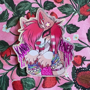 3.4 x 3 Kandi Raver Vinyl Sticker