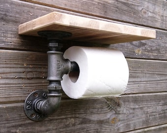 Dérouleur Papier Toilette - Porte-Rouleau Papier Toilette - Porte-Papier WC Mural Industriel