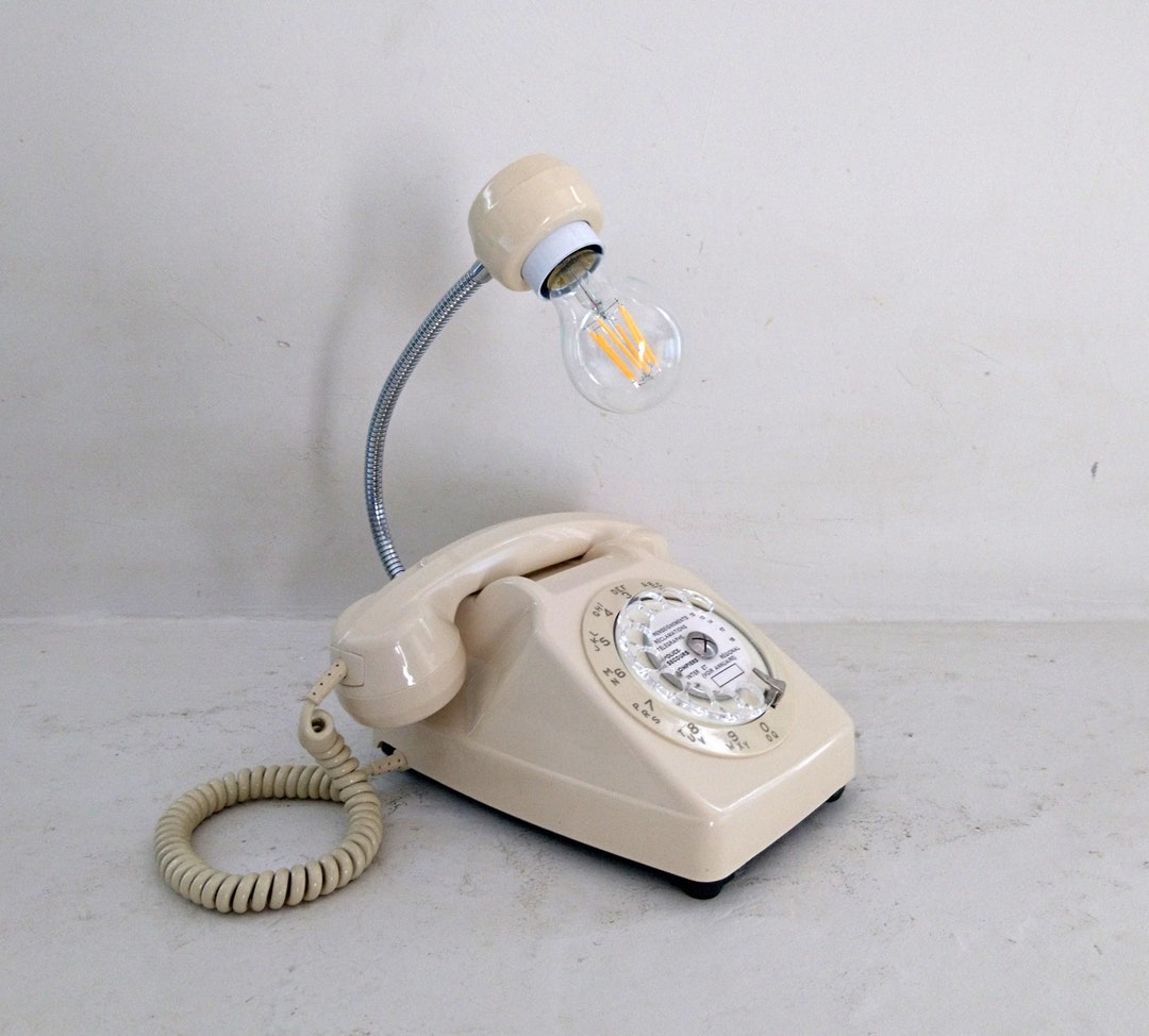Vintage Telephone Lamp Retro Telephone Retro Lamp Mood Etsy