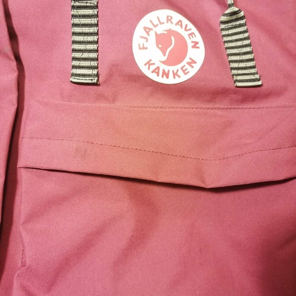 Vintage Kanken Backpack in wine red color with grey straps