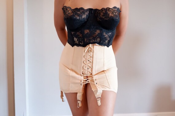 vintage peach girdle