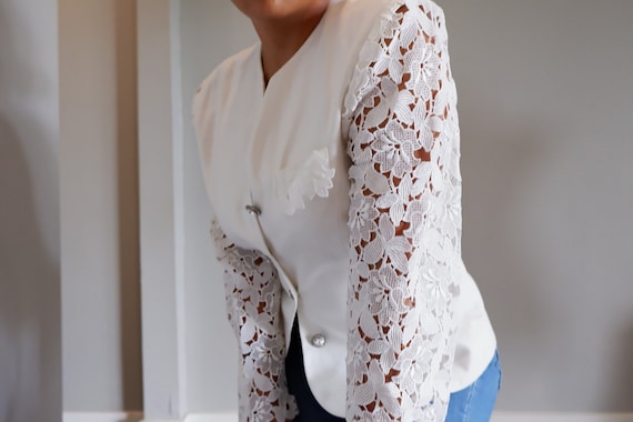 Vintage 80's lace blazer