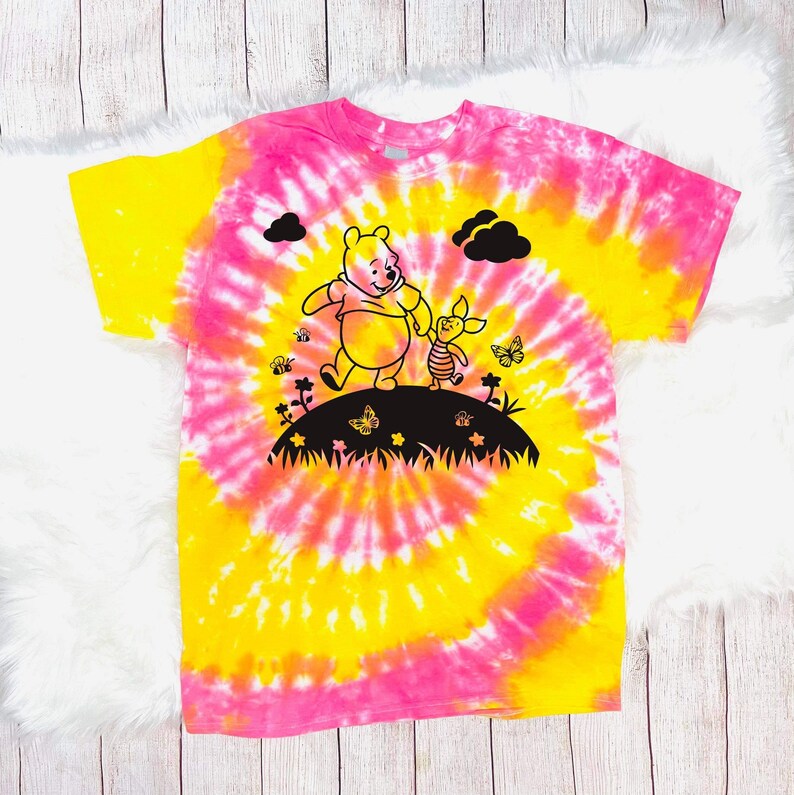 Winnie The Pooh and Piglet Tie Dye Tee