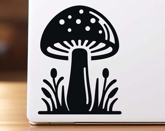 Mushroom Vinyl Decal, Car Decal, Laptop Decal Sticker