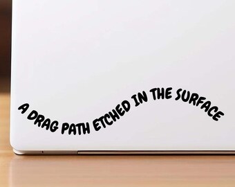 A Drag Path Etched In The Surface Vinyl Decal, Car Decal, Laptop Decal Sticker twenty one pilots
