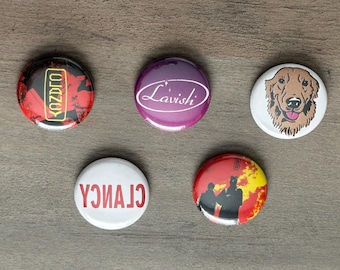Clancy twenty one pilots Button Set of 5, 1” pin or magnet twenty one pilots pin set