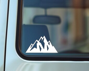 Geometric Mountain Range Vinyl Decal, Car Decal, Laptop Decal Sticker