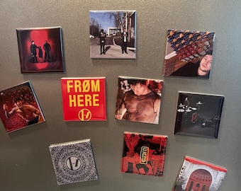 Imanes fotográficos de Twenty One Pilots de 2"x2"