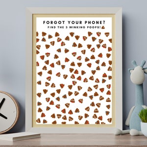 Funny Bathroom Print - Forgot Your Phone - Guest Bathroom Decor - Printable Wall Art - Bathroom Wall Decor - Instant Digital Download