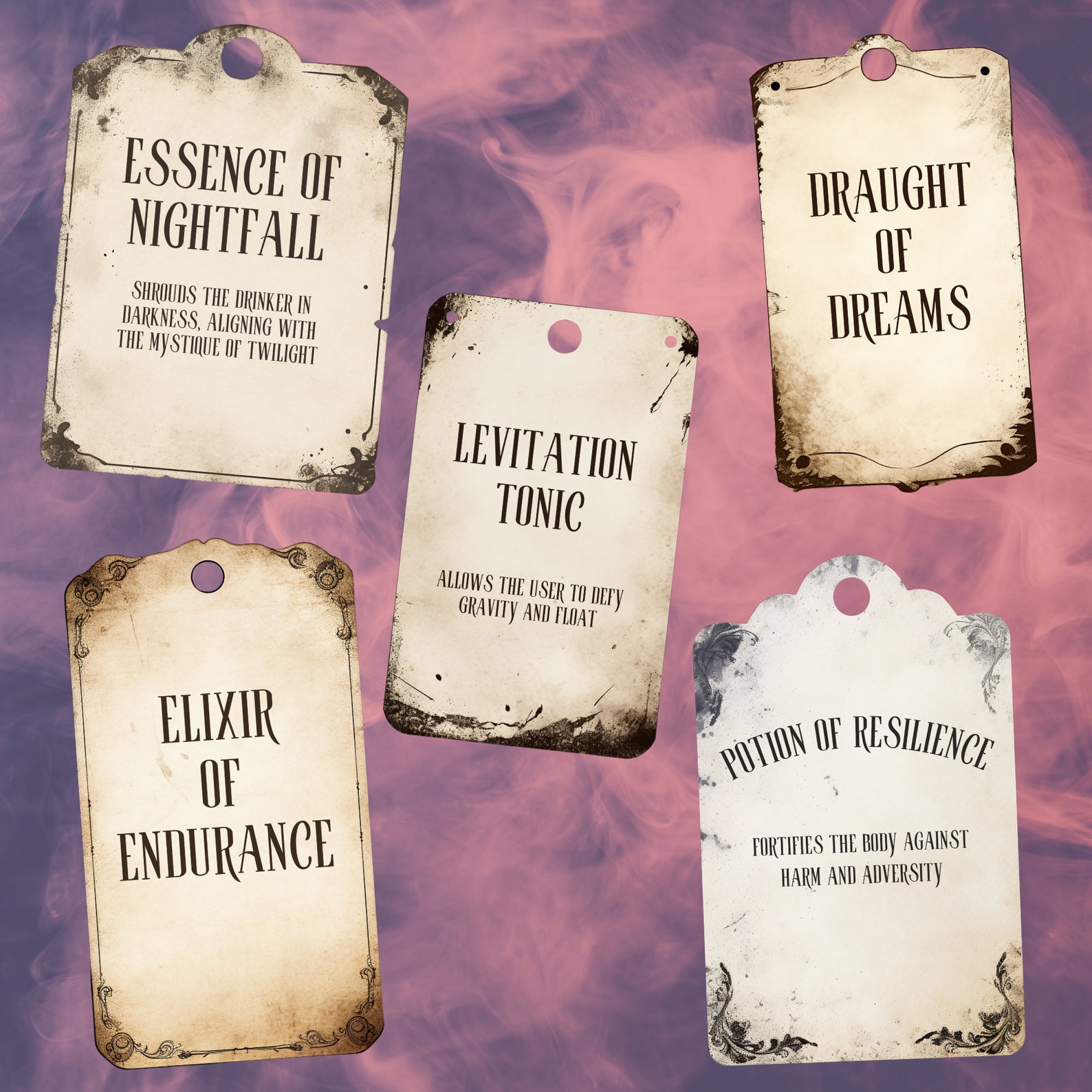 Editable Vintage Apothecary Hang Tag Labels - Printable Apothecary ...