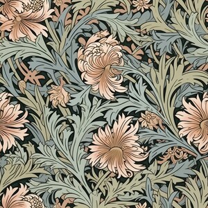 Preview image of a Seamless Pastel William Morris Inspired Digital Design Papers