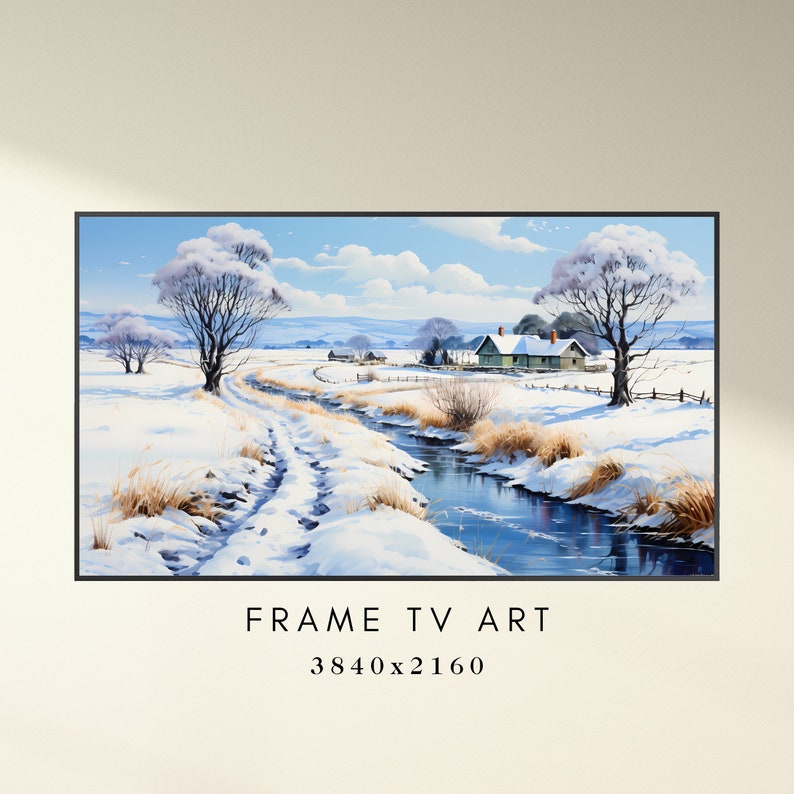 Winter Countryside Art Samsung Frame TV Art