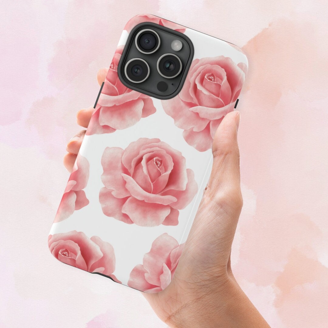 Pink Roses Phone Case Coquette Phone Case Vintage Phone Case Cute