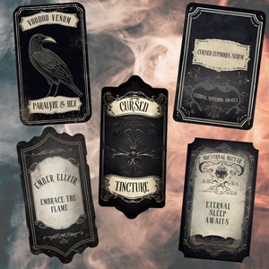 Preview image for ALL Editable Apothecary Labels BUNDLE LifeTime Access - FractalDesignsCo