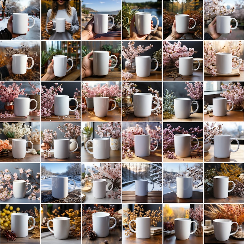 Preview image for 200+ Mug Mockup Photos for Etsy Listing