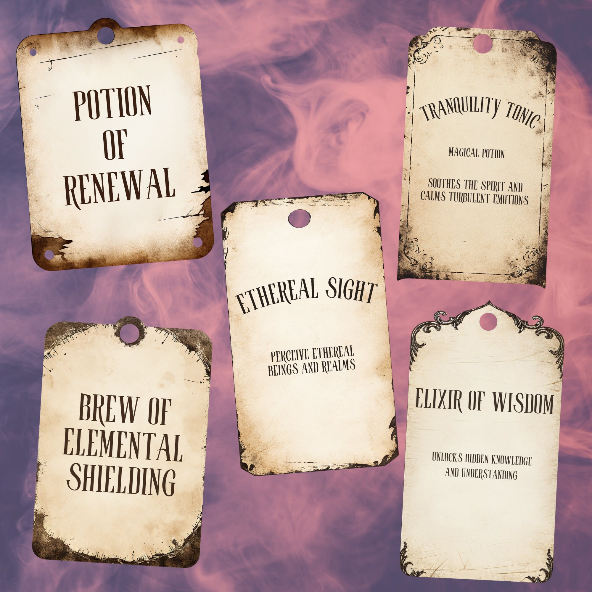 Editable Vintage Apothecary Hang Tag Labels - Printable Apothecary ...