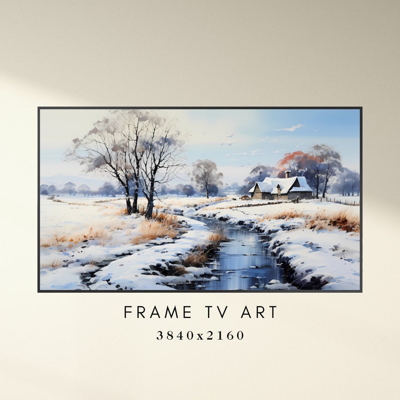 Winter Countryside Art Samsung Frame TV Art