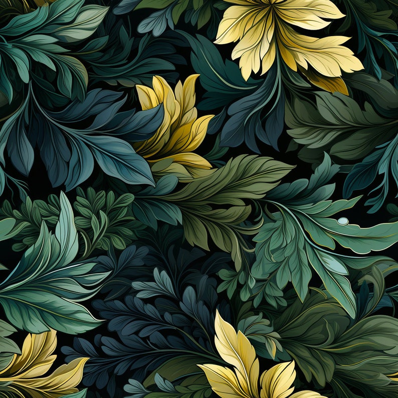 Preview image of a Seamless William Morris Inspired Digital Design Paper