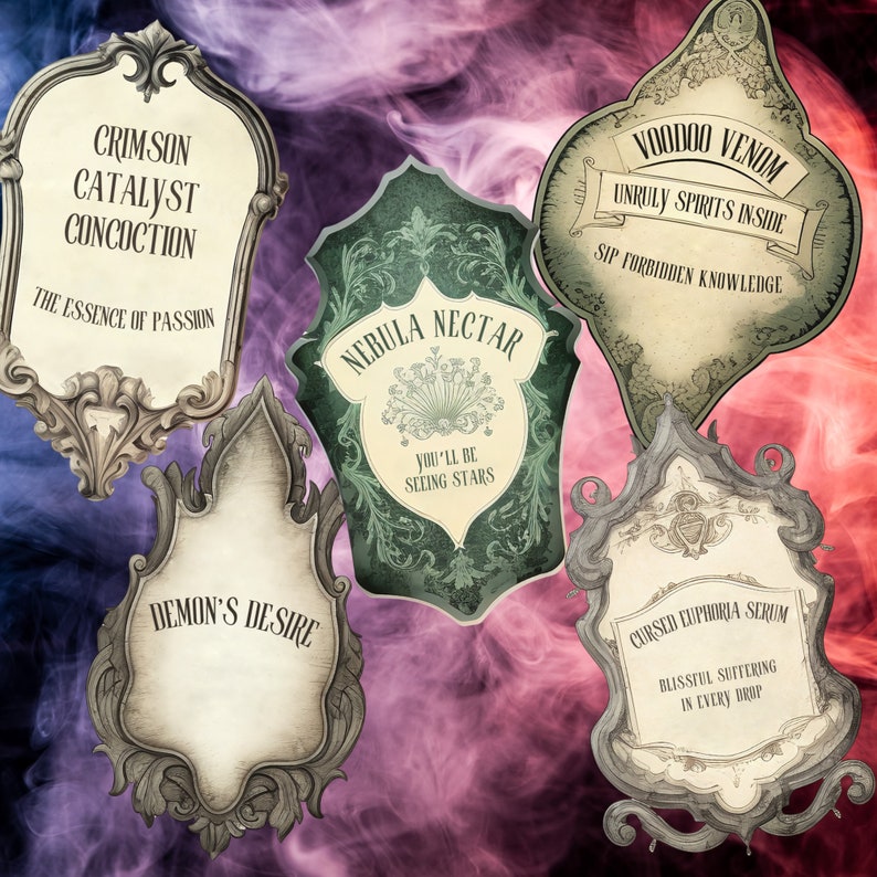 Preview image for ALL Editable Apothecary Labels BUNDLE LifeTime Access - FractalDesignsCo