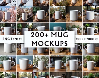 200+ Mug Mockup Bundle - White Ceramic Mug Mockup Bundle - White Mug Plain Mockup - Coffee Cup Mock up Bundle - Modern Mug Mockup Photos