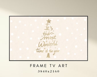 Christmas Frame TV Art - It’s the Most Wonderful Time of the Year Art for TV - Holiday TV Frame Art - Xmas Frame Tv Art - Instant Download