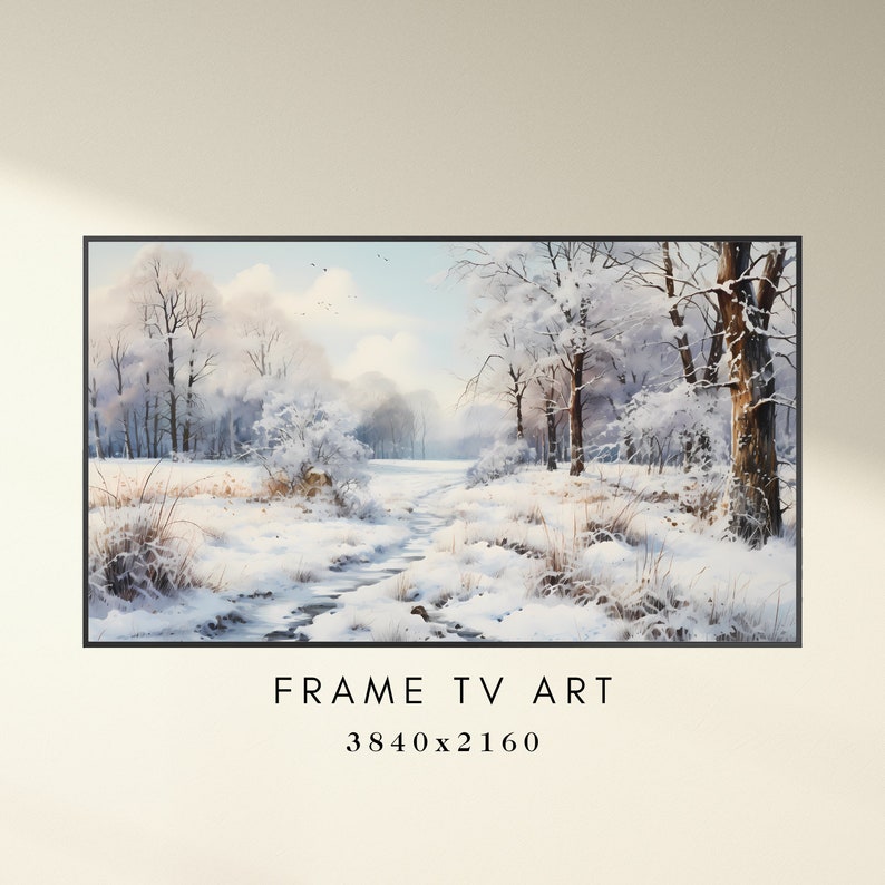 Winter Countryside Art Samsung Frame TV Art