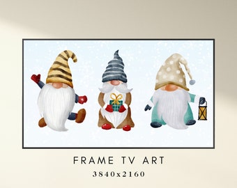 Christmas Frame TV Art - Christmas Gnomes Art for TV - Holiday TV Frame Art - Xmas Frame Tv Art - Farmhouse Frame Tv - Instant Download