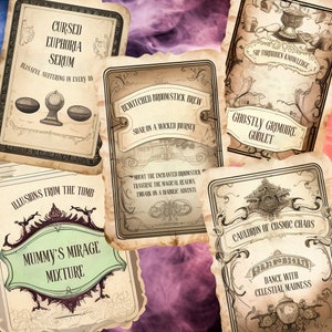 Preview image of an Editable Apothecary Labels Canva Template