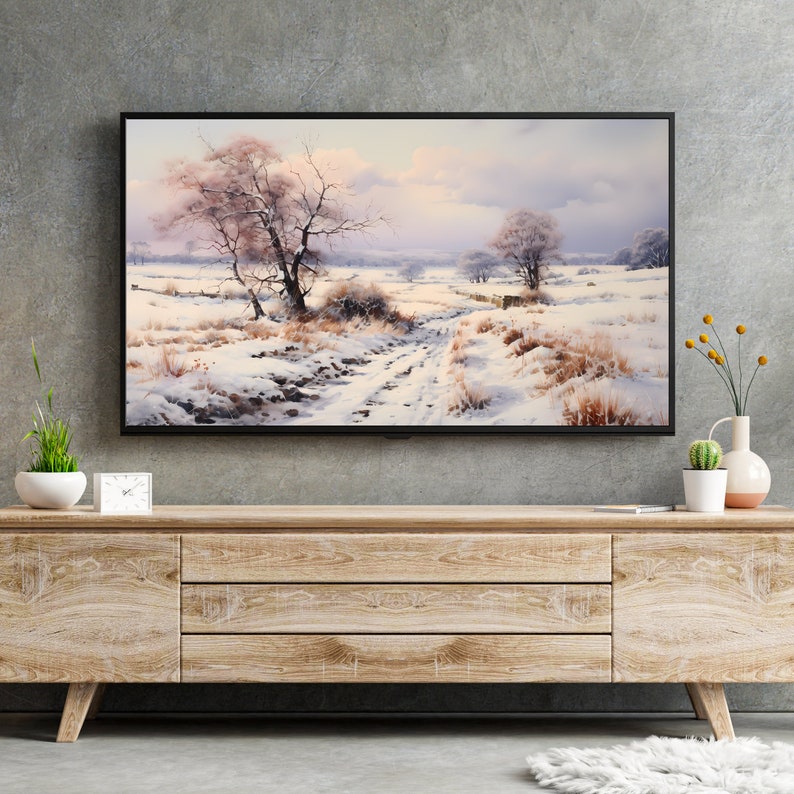 Winter Countryside Art Samsung Frame TV Art