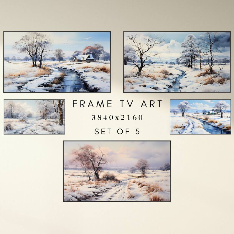 Winter Countryside Art Samsung Frame TV Art