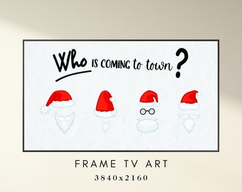 Christmas Frame TV Art - Who is Coming to Town Art for TV - Holiday TV Frame Art - Xmas Frame Tv Art - Farmhouse Frame Tv - Instant Download