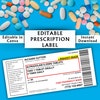 Editable Prescription Label Template - Printable Editable Vertical RX ...