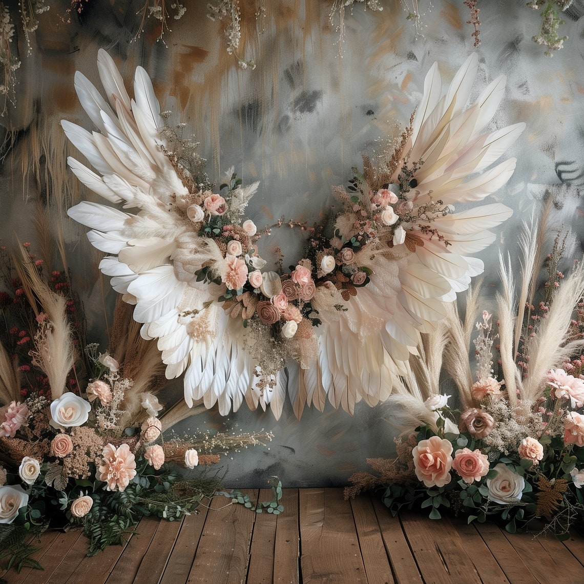 Angel Wings Maternity Digital Backdrops - Maternity Backgrounds ...