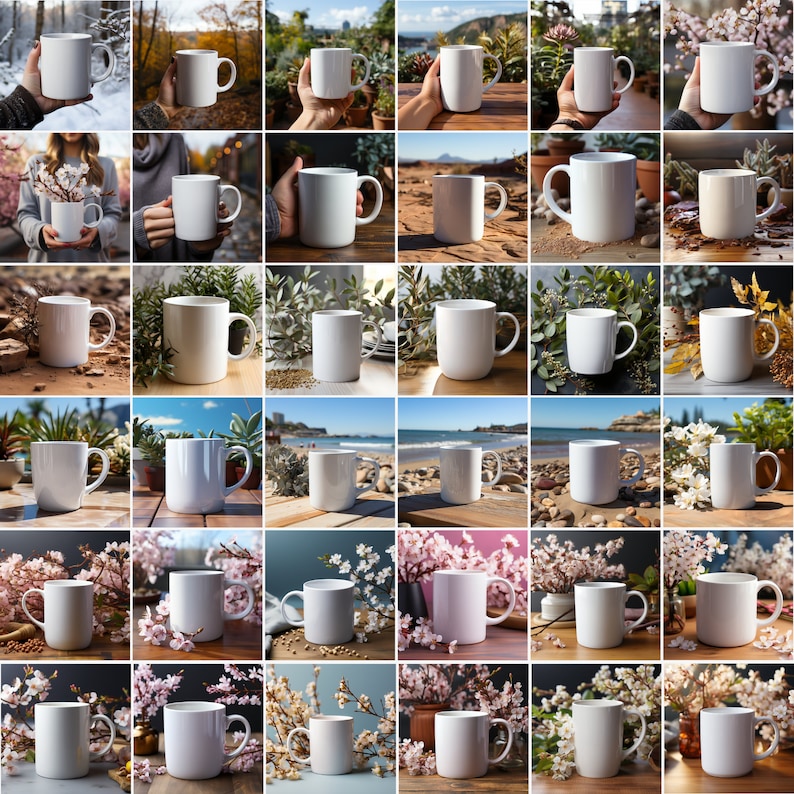 Preview image for 200+ Mug Mockup Photos for Etsy Listing