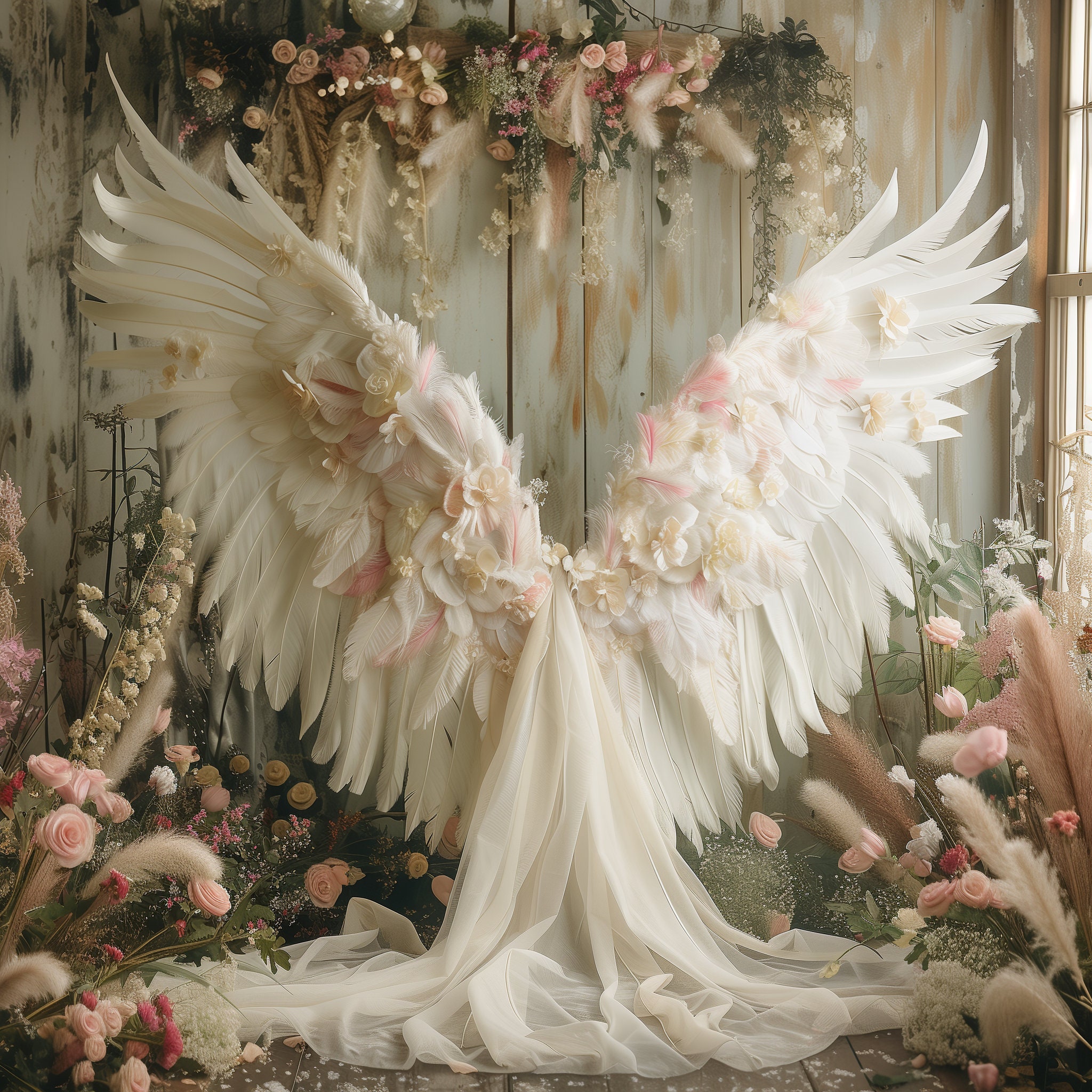 Angel Wings Maternity Digital Backdrops - Maternity Backgrounds ...