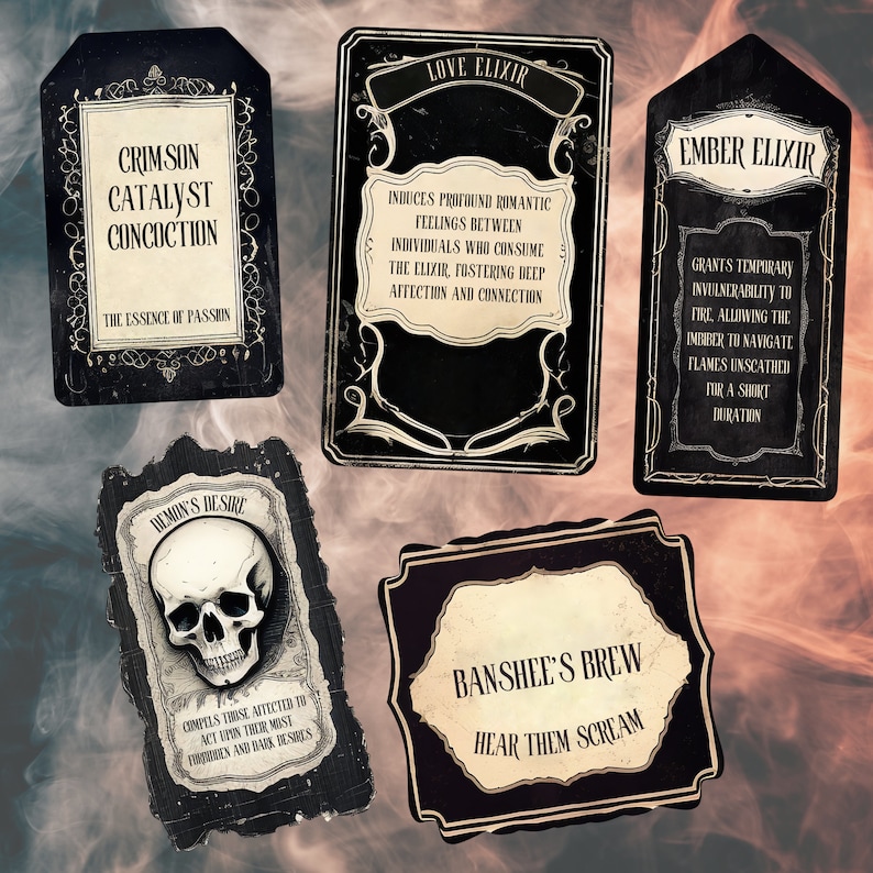 Preview image for ALL Editable Apothecary Labels BUNDLE LifeTime Access - FractalDesignsCo