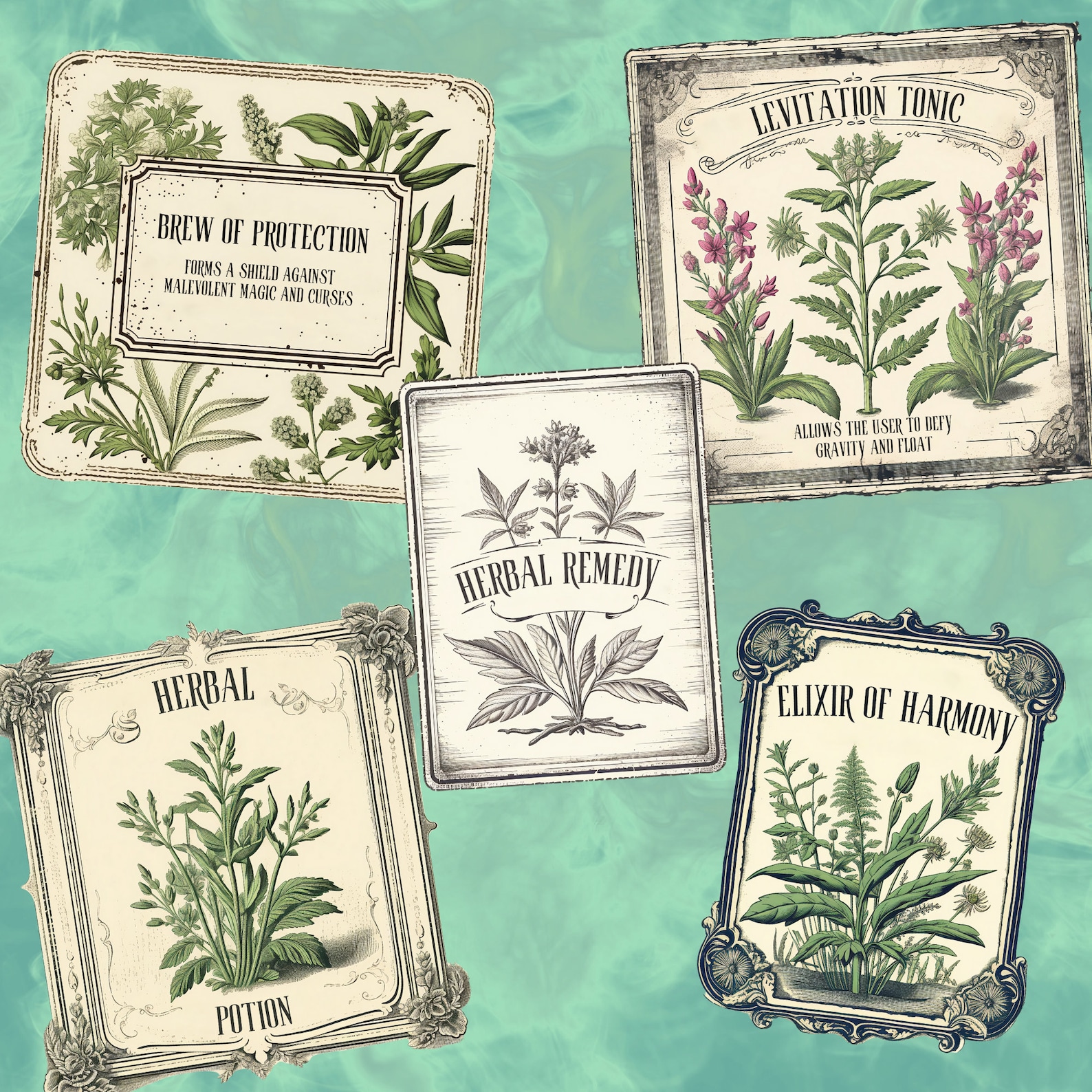 Editable Herbal Apothecary Labels - Printable Apothecary Bottle Labels ...
