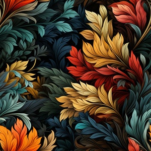 Preview image of a Seamless William Morris Inspired Digital Design Paper