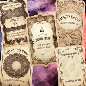 Preview image of an Editable Apothecary Labels Canva Template