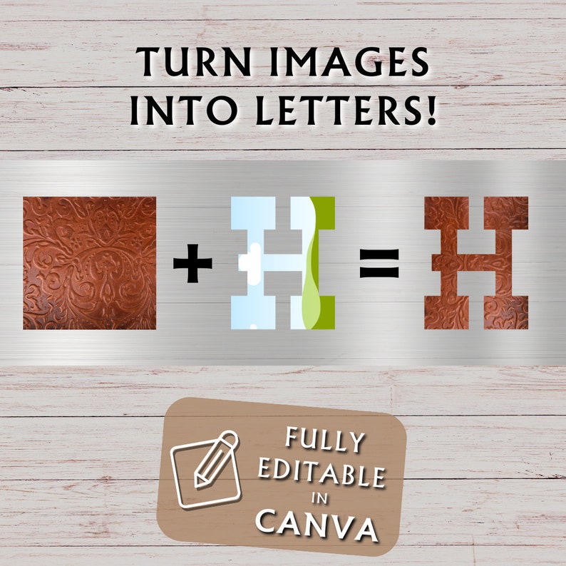 Editable Vintage Western Cowboy Letters - Canva Frames - Editable in Canva