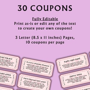 Preview image for a Naughty Couple Love Coupons Canva Template